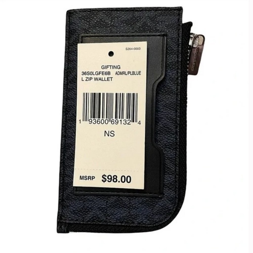 Michael Kors L Zip Mini Wallet Admiral NWT - Picture 6 of 16